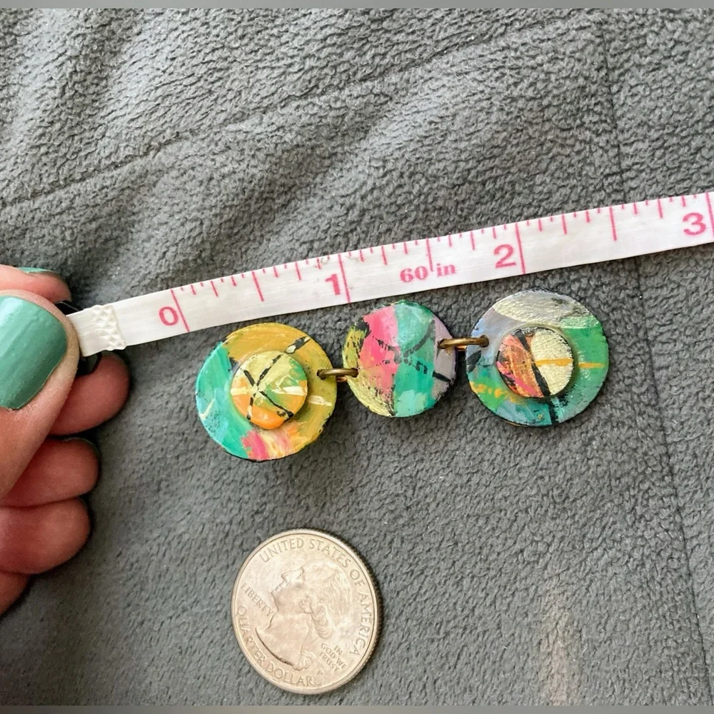 Hand painted earrings - Picture 7 of 8